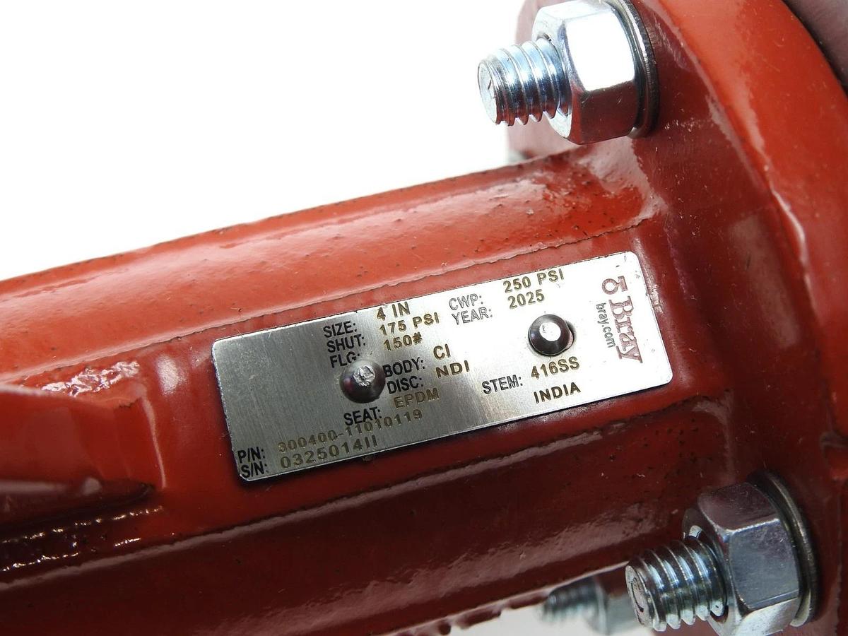 Bray Valves 92-0830-11320-532 Pneumatic Actuator w/ 4" Waferbody 300400-11010119