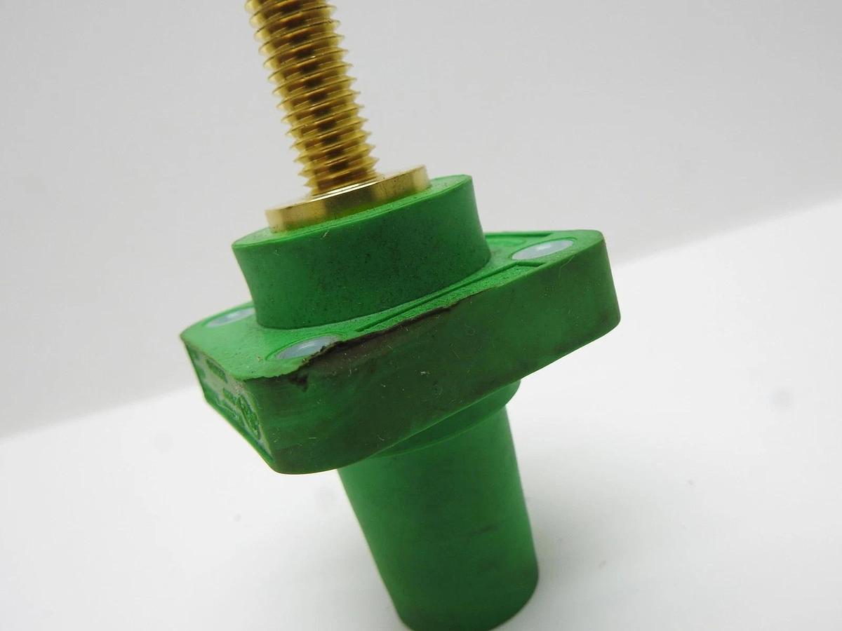 Hubbell HBLFRSGN Female Panel Mount Stud Type GREEN - BULK NEW