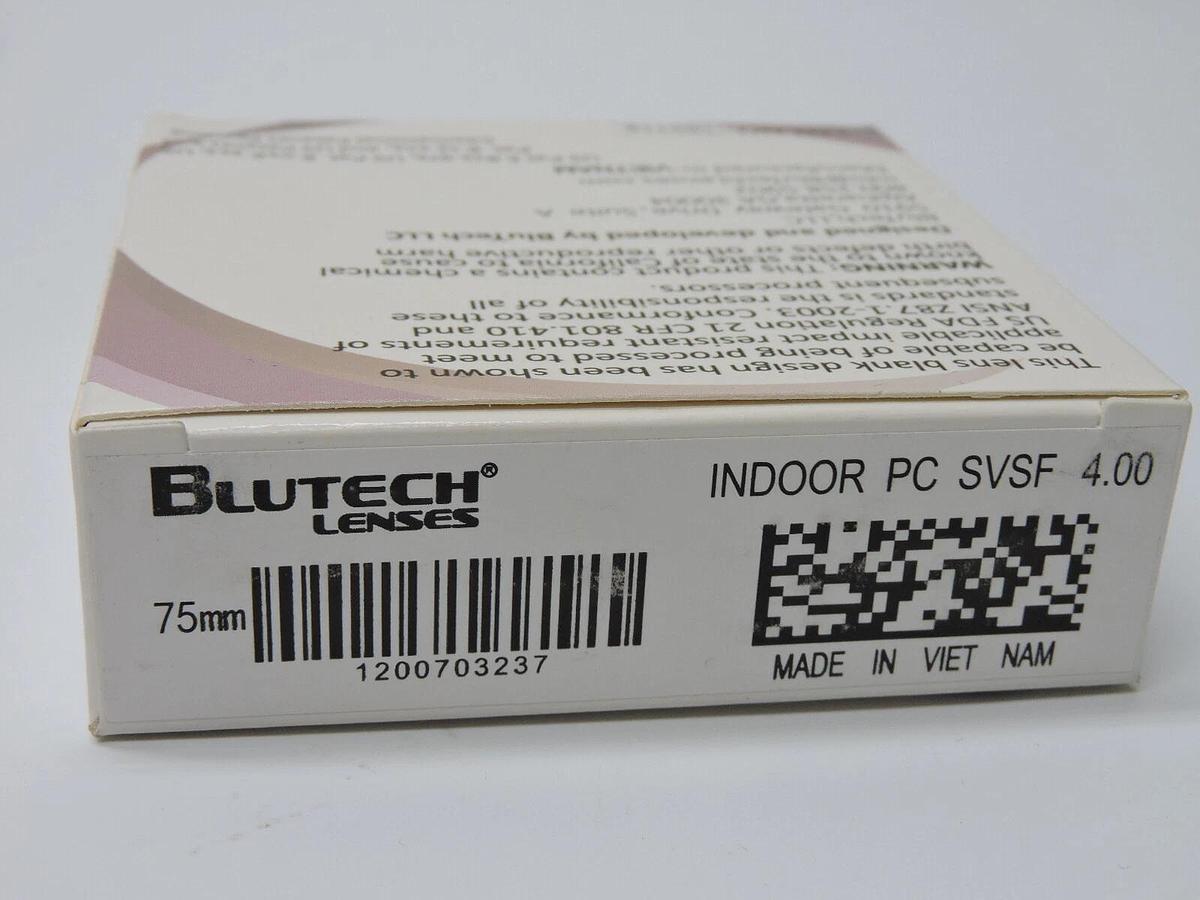 (40) BluTech Indoor PC SVSF 2.00 75mm Optical Lenses - Hard Coat, ULTRA, Semi-Fi