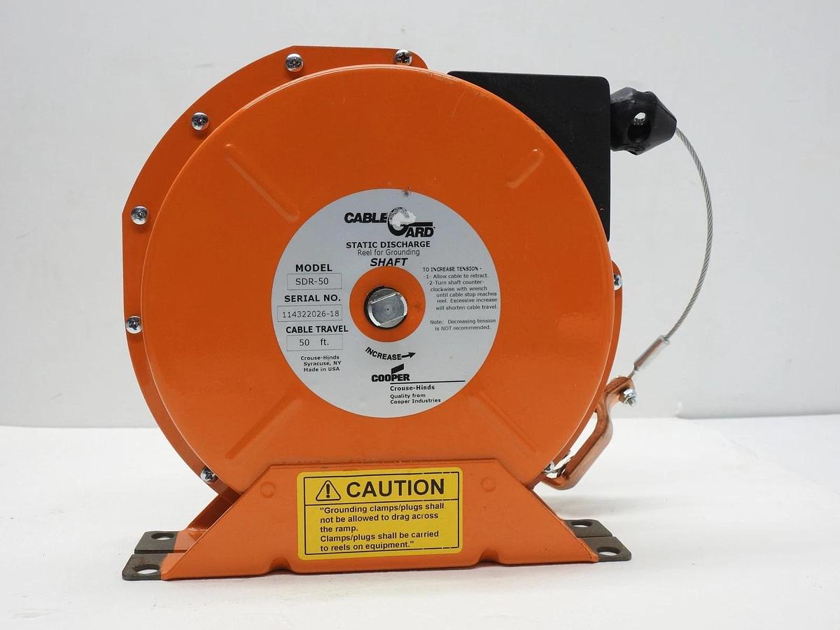 NOB NEW! Eaton Cable Gard SDR-50 Static Discharge Reel for Grounding Shaft SDR50