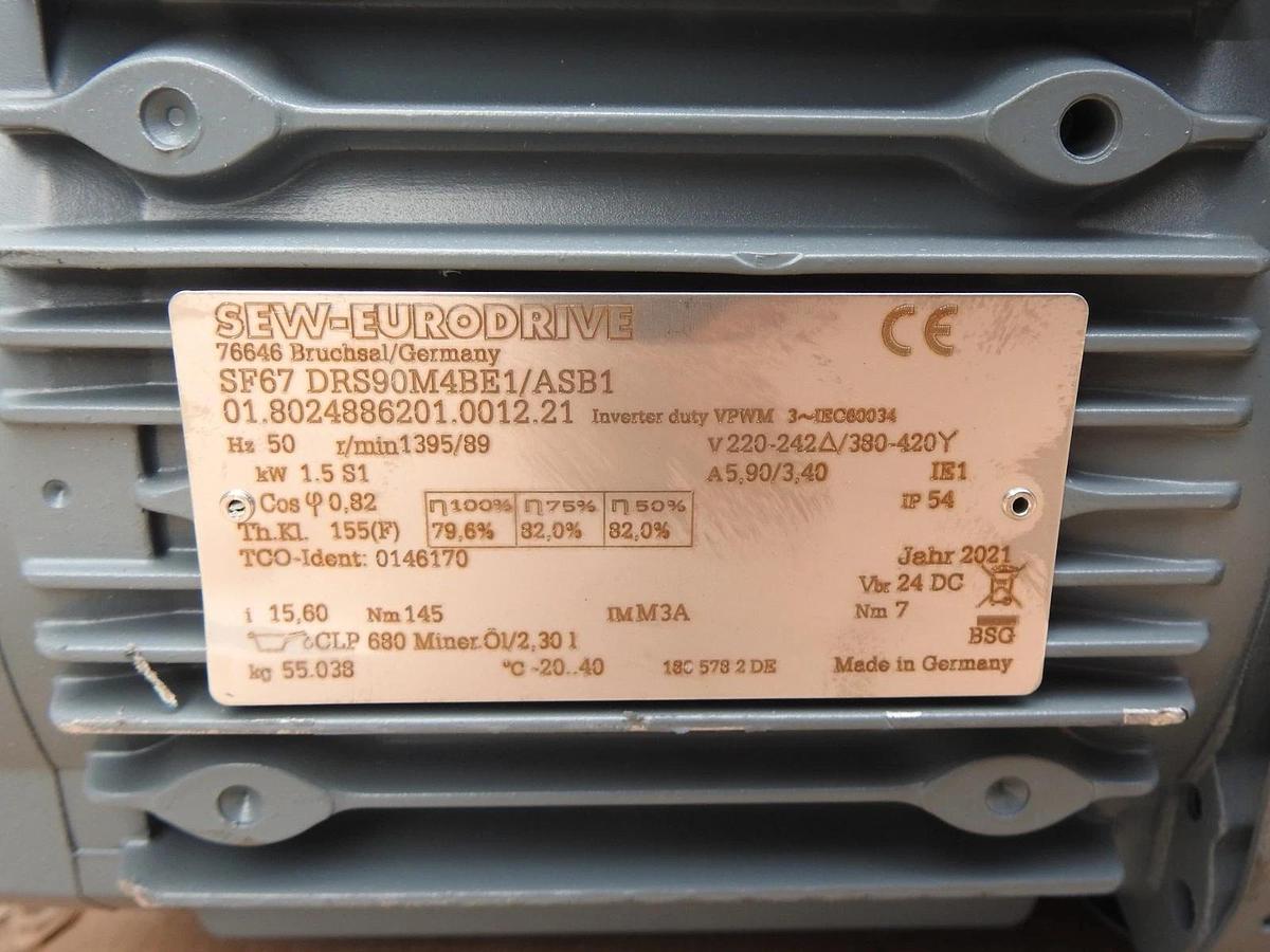SEW-Eurodrive SF67 DRS90M4BE1/ASB1 (01.8024886201.0012.21) 1395.89 r/min