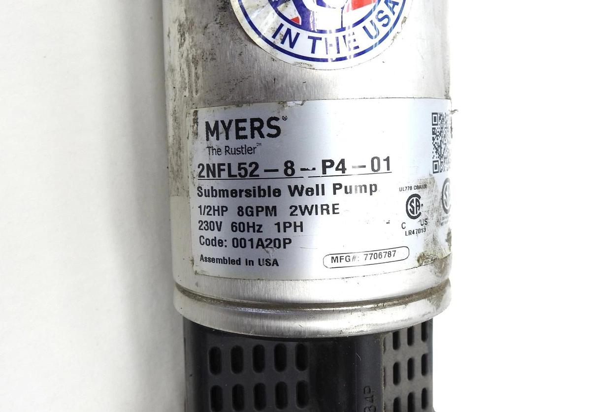 Myers 2NFL52-8-P4-01 2 Wire Submersible Pump w/ Pentair P42B0005A2-01 - NOB NEW