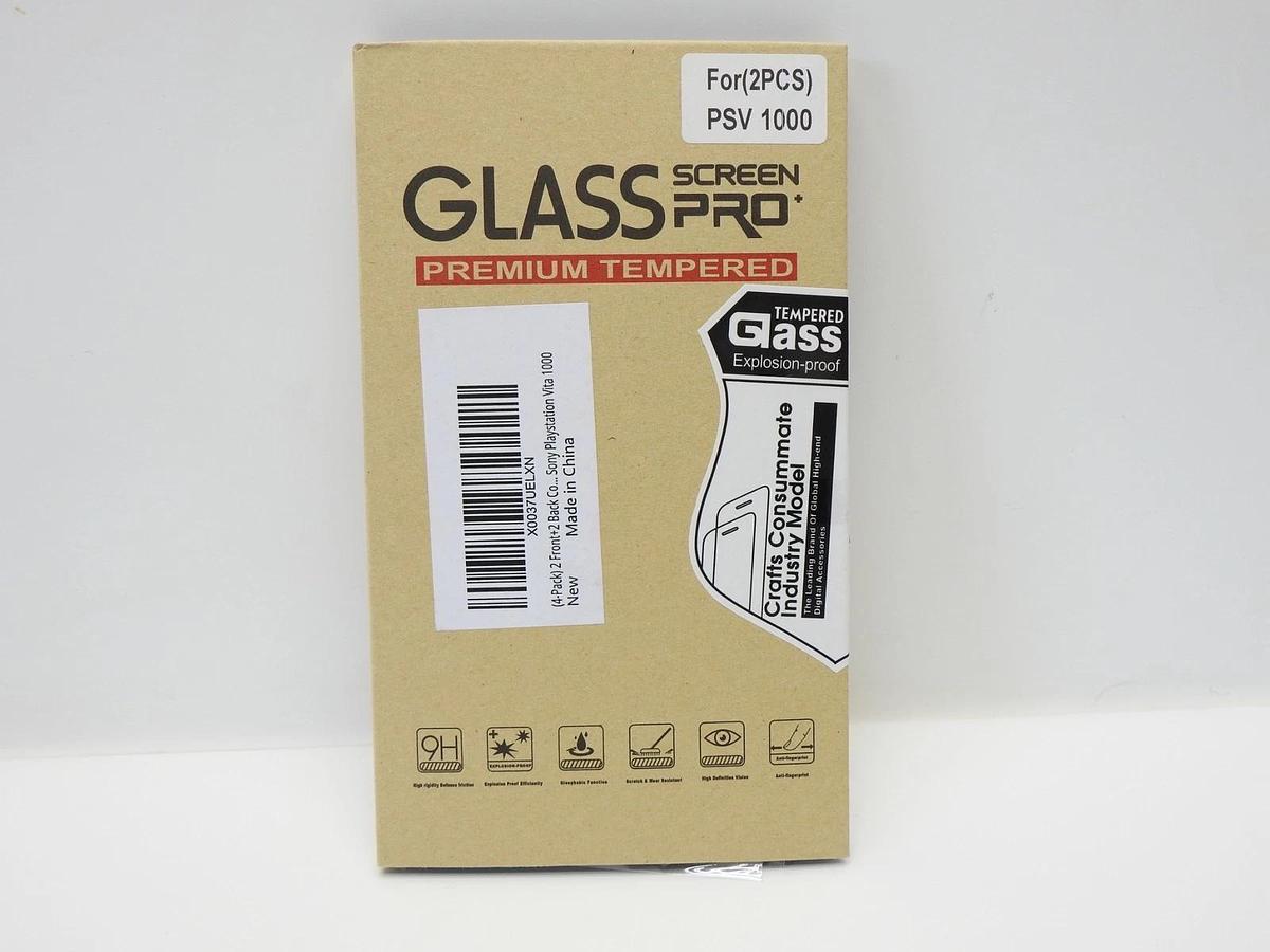 Sony Playstation Vita 1000 Screen Protector (4-pk) 2 Front+2 Back Tempered Glass
