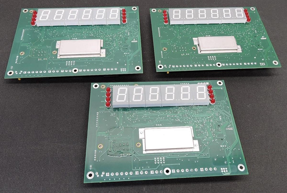 LOT OF 3 - AS IS Rice Lake Weighing Systems 85123-G 6 Digit Display Circuit Boar