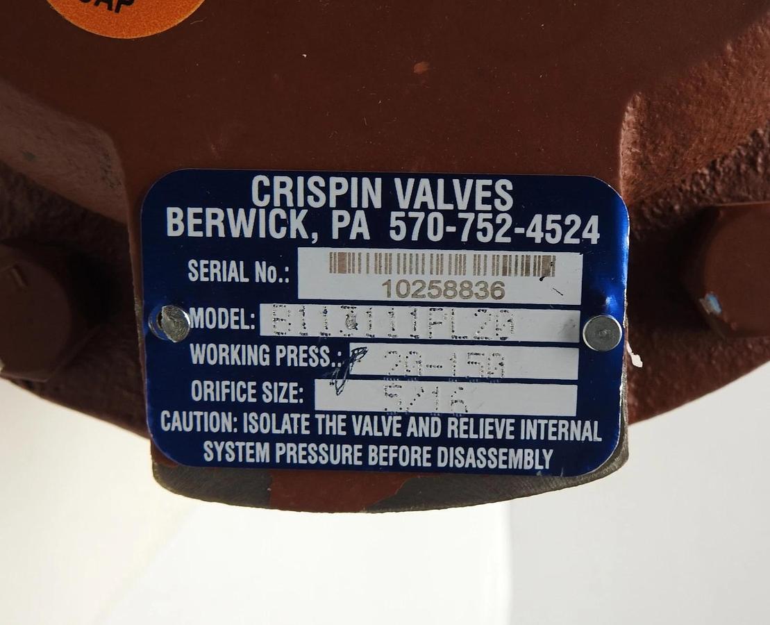 Crispin PL20 5/16" ORIFICE (20-150 PSI Working Pressure) B1113111PL20 NEW