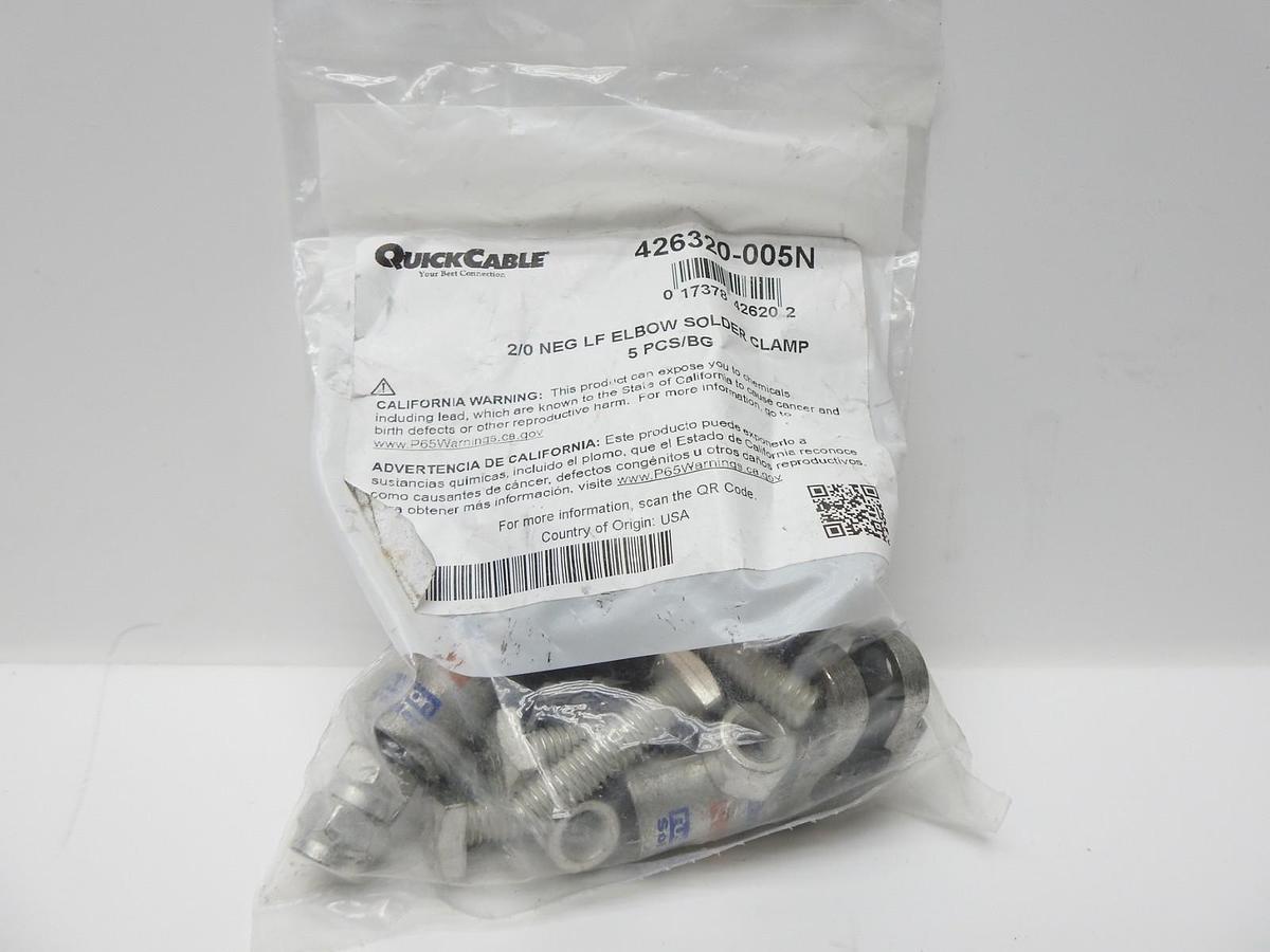 QuickCable 426320-005N Negative Left Elbow Clamp Fusion Solder Battery Connector