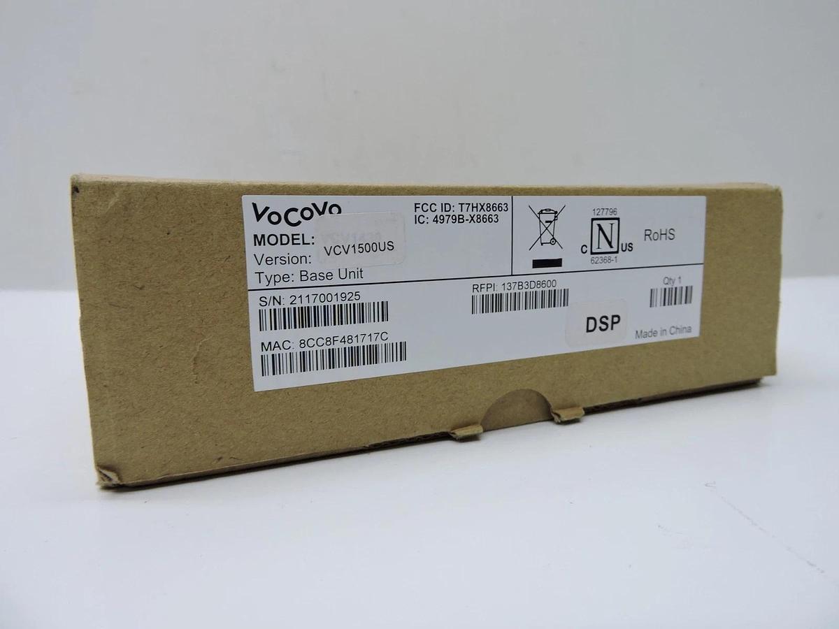 VoCoVo VCV1500US Base Unit VCV1430 - NEW!