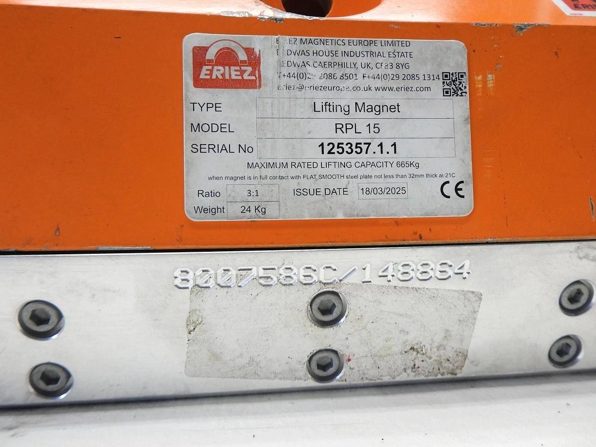 Boart Longyear 8001473 Hydraulic Rotary Actuator Eriez RPL 15 Lifting Magnet 3:1
