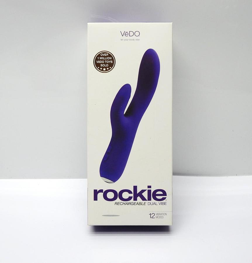 VeDO Rockie Dual Rechargeable Vibe Rabbit Vibrator Indigo