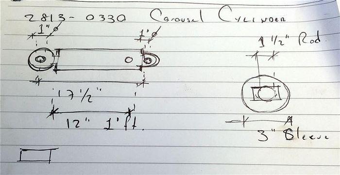 Used Schramm 2813-0330 Hydraulic Cylinder