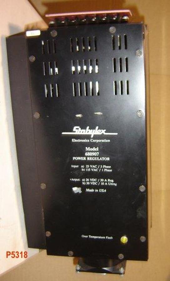 Used STABYLEX POWER REGULATOR MODEL 680907