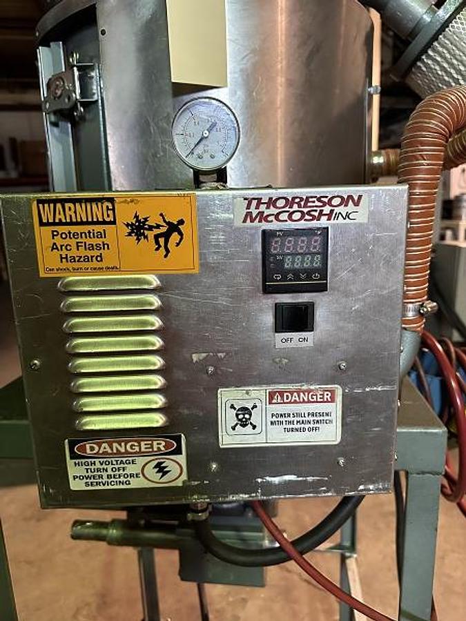 Used Thoreson McCosh Compressed Air Dryer w/hopper on cart
