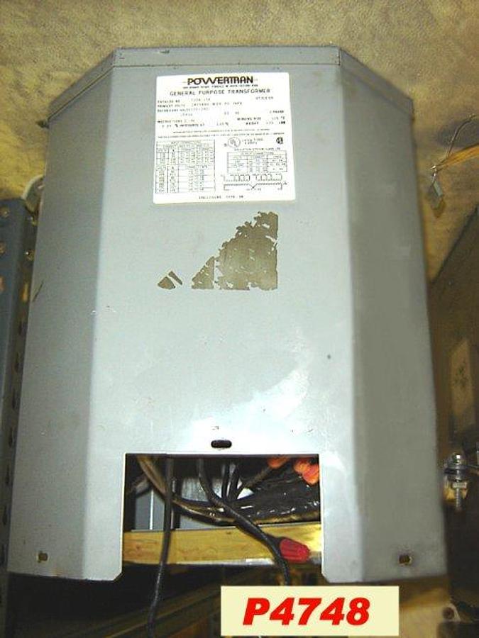 Used Powertran 15 KVA G.P. Transformer