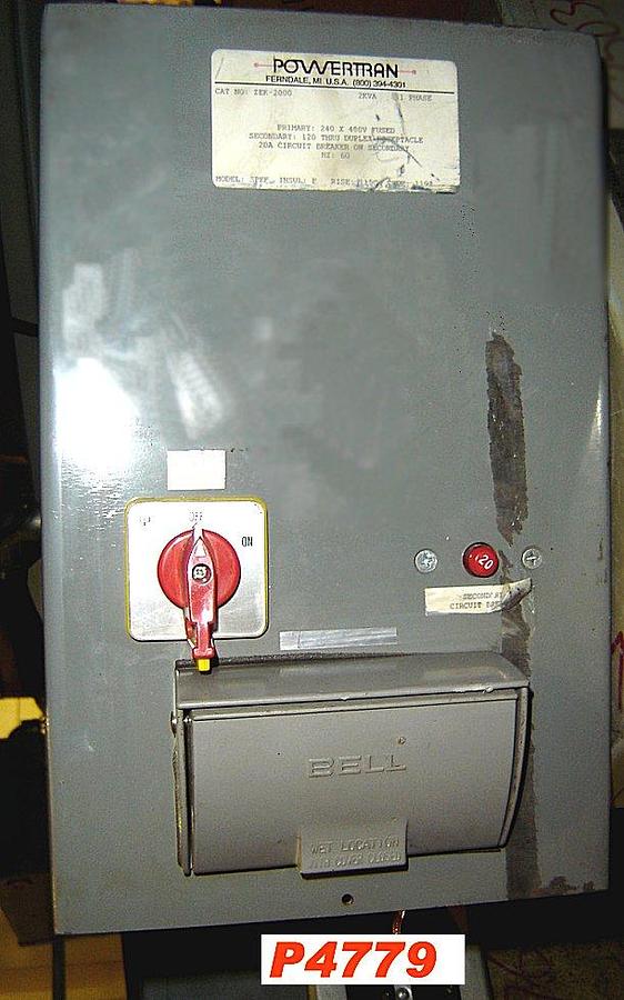 Used Powertran 2KVA Gen. Purpose Transformer