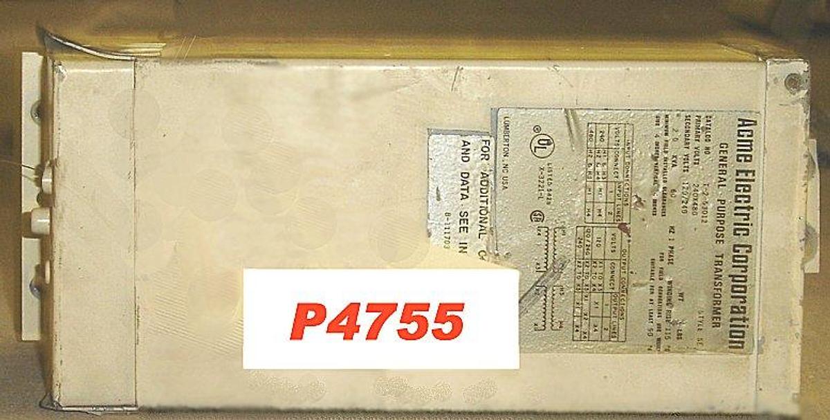 Used Acme 2 KVA General Purpose Transformer