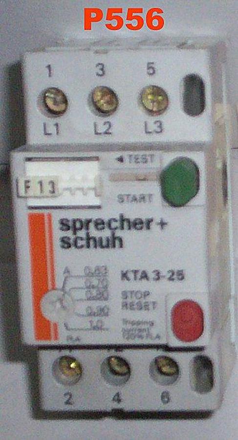 Used Sprecher & Schuh Circuit Breaker