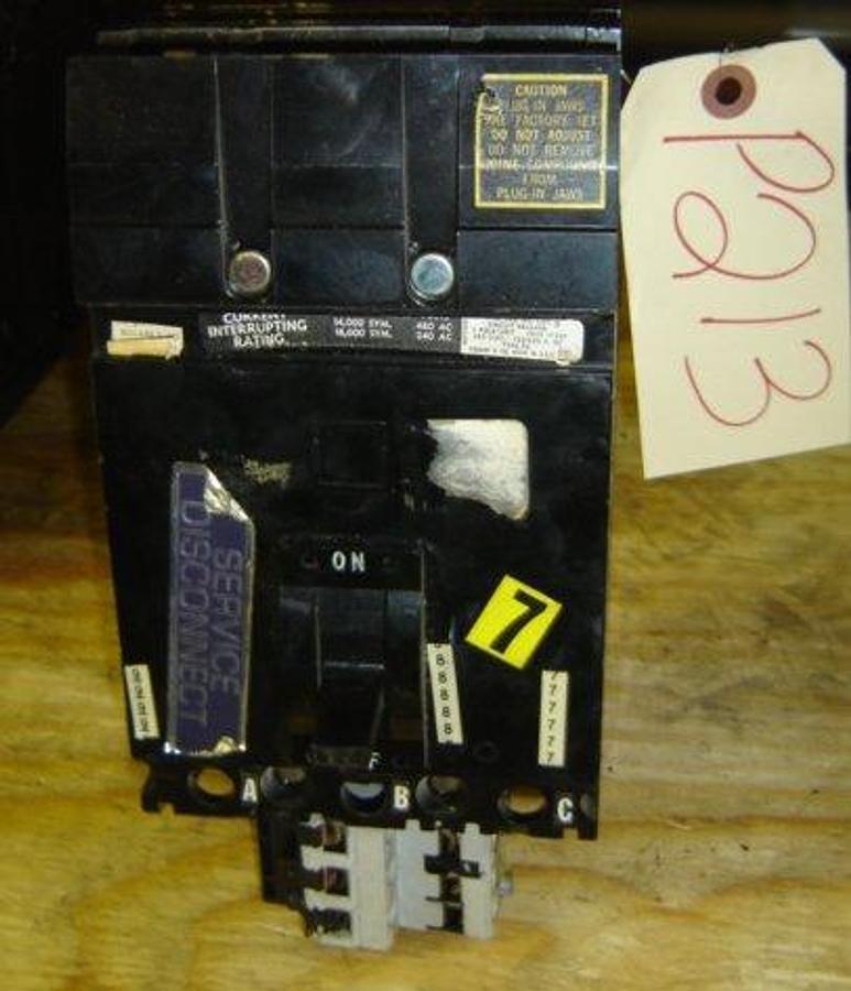 Used SquareD Cat.FA-34030 3pole 30 Amp Cir.Br
