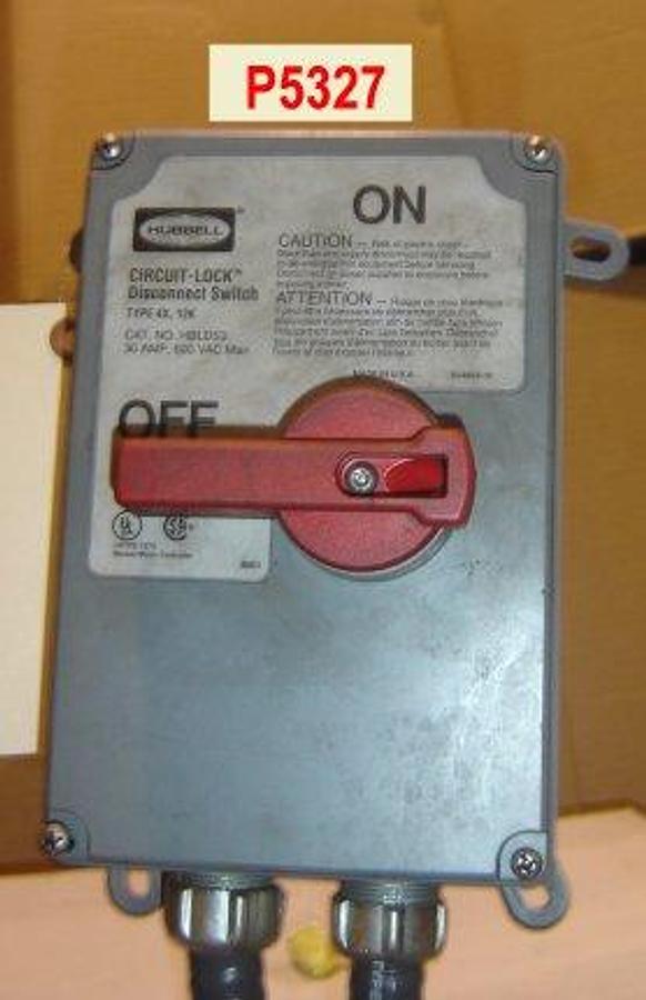 Used HUBBELL DISCONNECT SWITCH