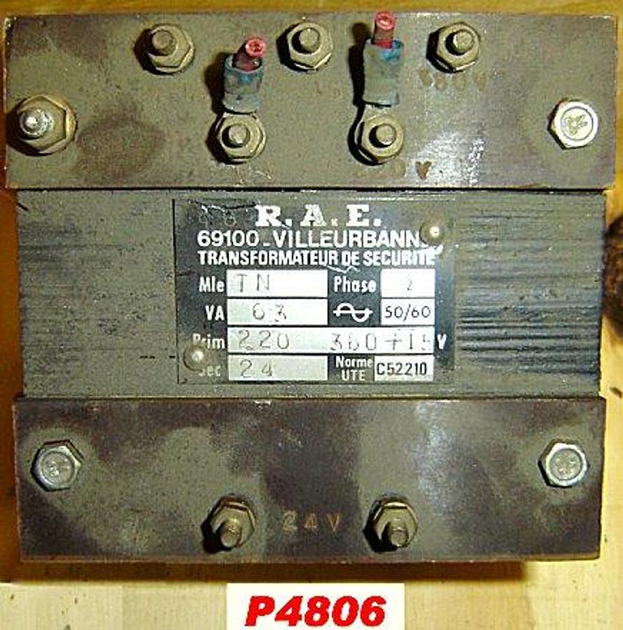 Used RAE 63VA Control Transformer
