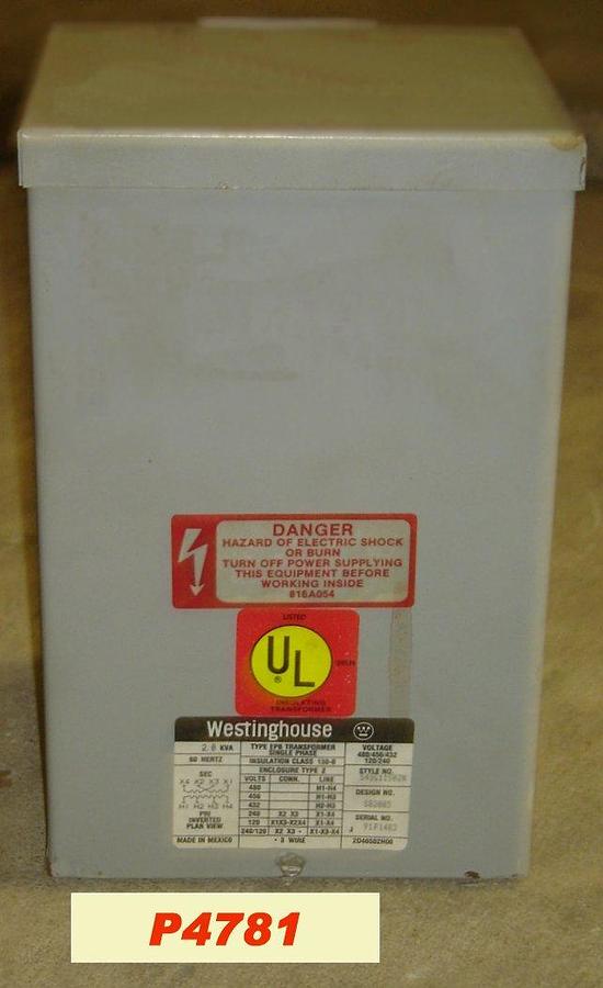 Used Westinghouse 2 KVA GP Transformer