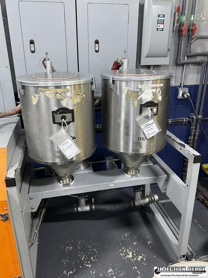 Used Motan Luxor Flex Side Dryer w/2 hoppers on cart