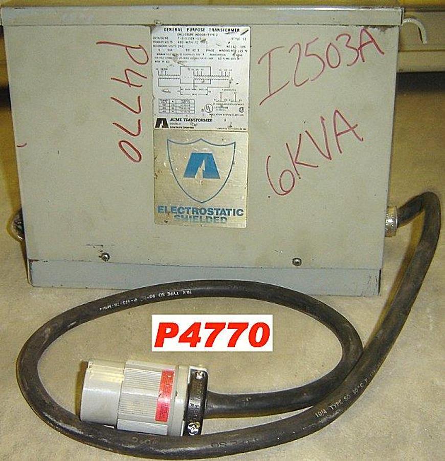 Used Acme 6 KVA General Purpose Transformer