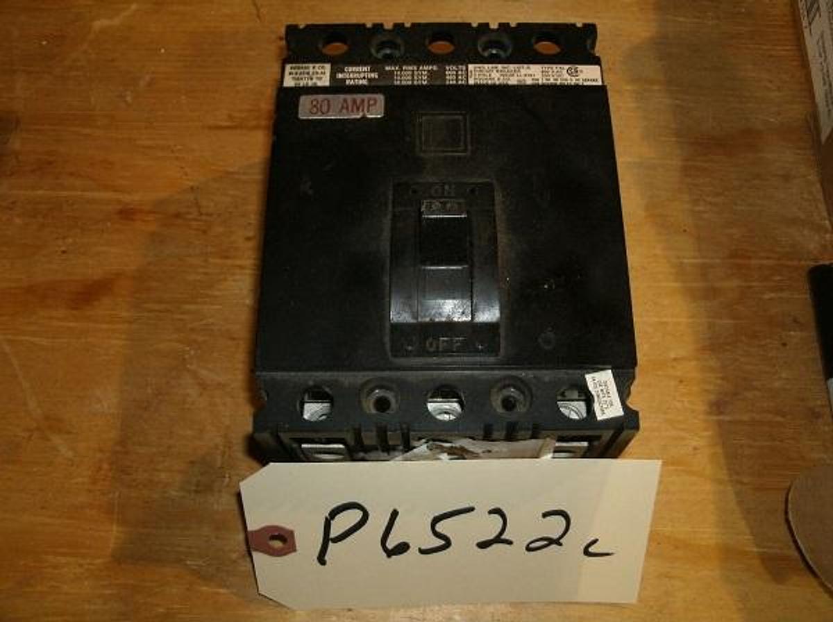 Used Square D 80 AMP Circuit Breaker