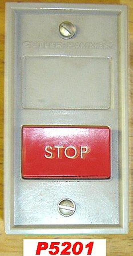 Used CUTLER-HAMMER PUSHBUTTON/ELEMENT STOP
