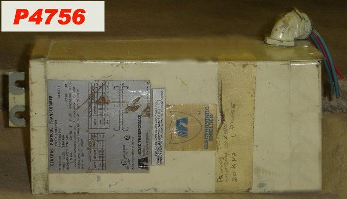 Used Acme 2KVA General Purpose Transformer