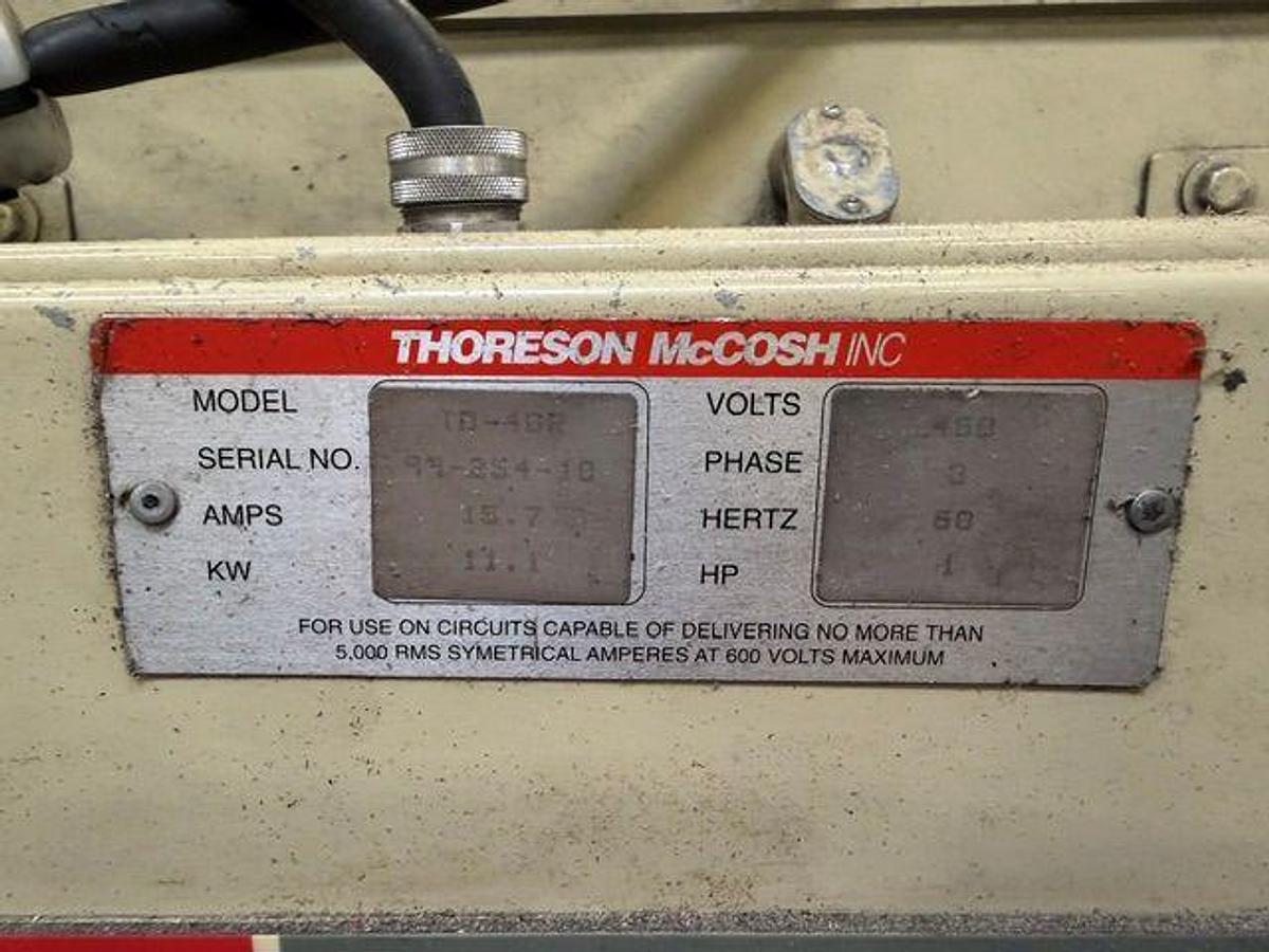 Used Thoreson McCosh TD40R Dryer w/240 lb. Insulated Hopper