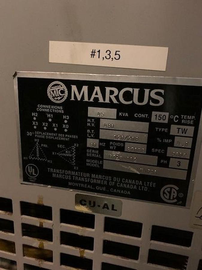 Used Marcus 45 KVA Transformer