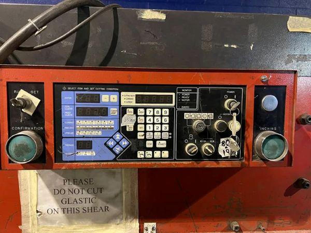 Used Amada M3060 Power Squaring Shear w/Programmable Back Gauge