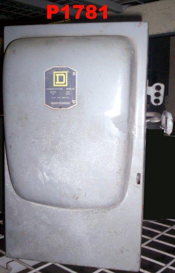 Used SQUARE D 100AMP 240VAC 3PH 15HP@240VAC