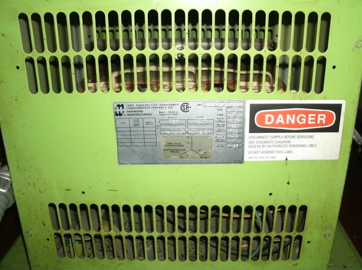 Used Hammond 15KVA Transformer - Type K