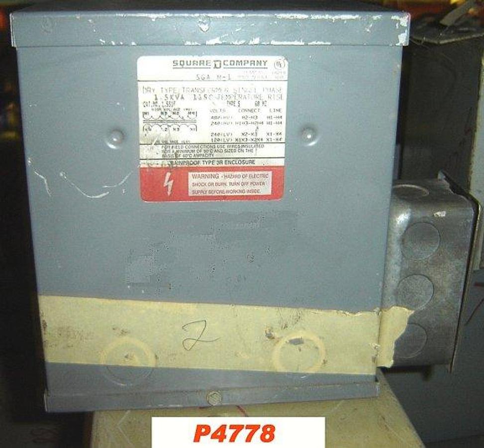 Used Square D 1.5 KVA G.P. Transformer