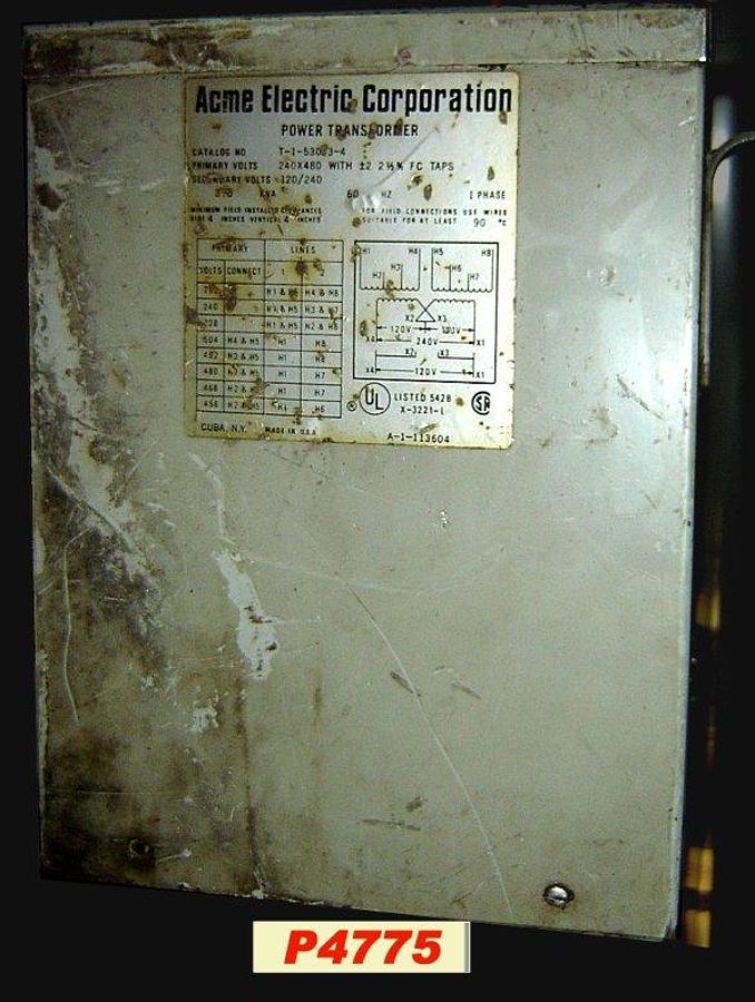 Used Acme 3 KVA General Purpose Transformer
