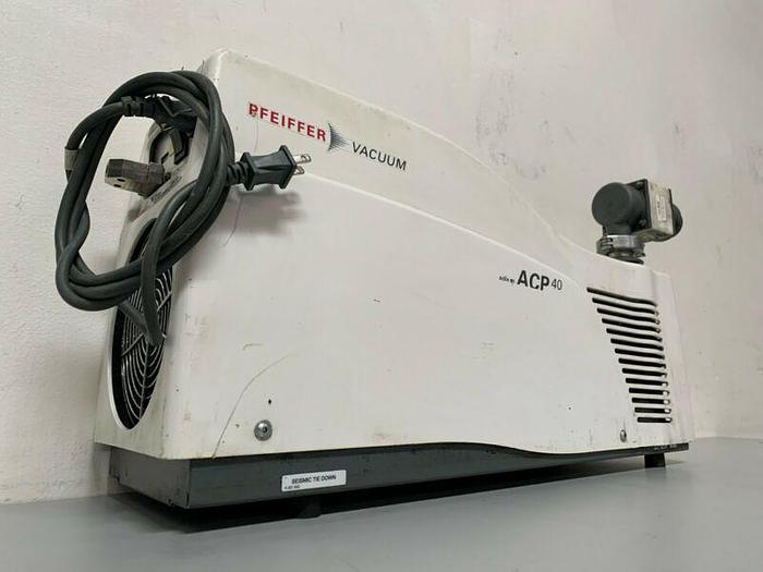 Used Adixen Pfeiffer ACP 40 Dry-Scroll 22 CFM Vacuum Pump Mfg 2019 w/ 225hrs 110-230V