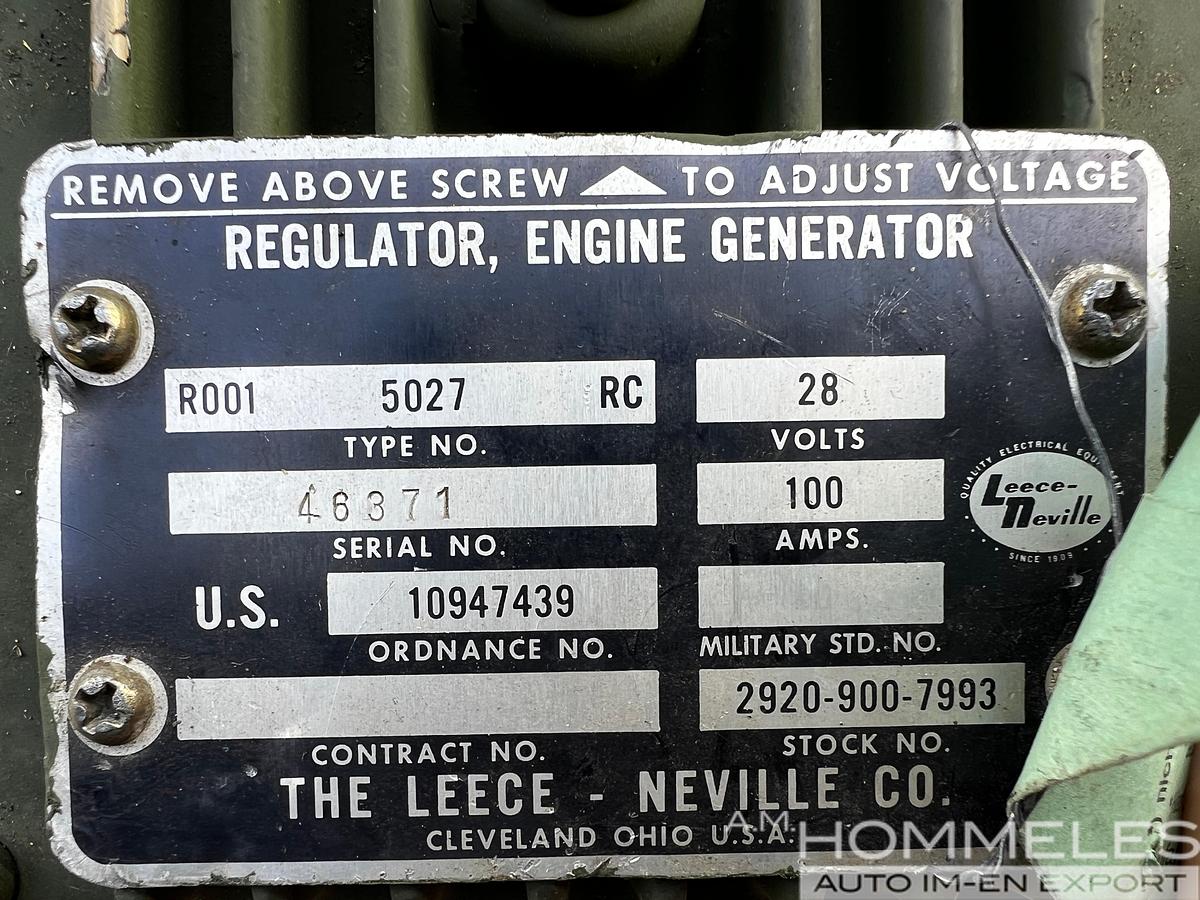 Used REGULATOR, ENGINE GENERATOR M109A3