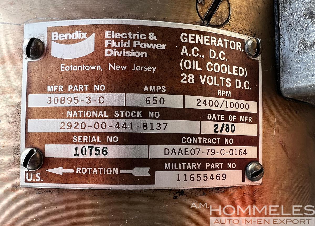 Used ENGINE ACCESSORY GENERATOR M48A5/M60A1