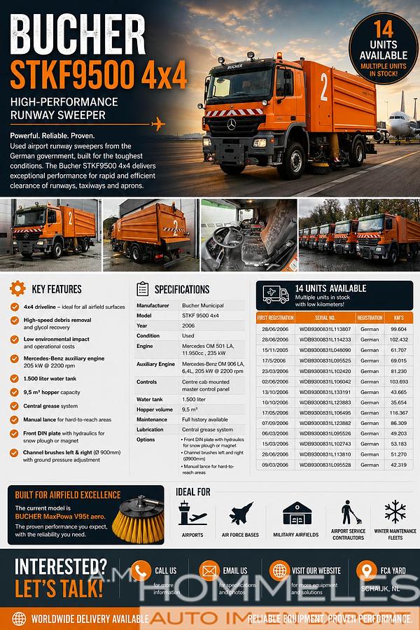 Used 2006 Bucher Municipal STKF 9500 4X4