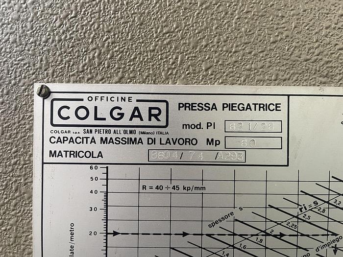 Usato COLGAR PI 621/26