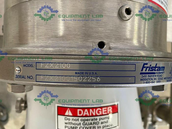 Used Fristam FZX2100 Centrifugal Pump on Stainless Steel Rolling Cart w/ Controller