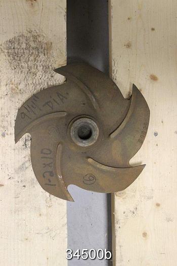 Used Goulds 3196 Impeller, 1x2x10, 5-Vane, 9.25" Diameter, Pattern 56229 #34500