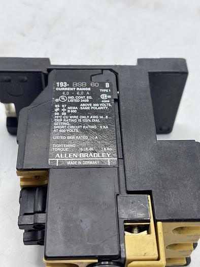 Used AB ALLEN BRADLEY 193-BSB 60 B