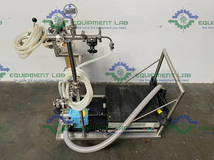 Used Tangential Flow Filtration Skid w/ Waukesha 018-UL Pump & GE MaxCell Cartridge