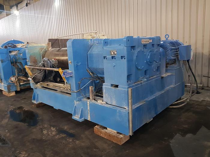 Used Iddon 1500mm (60in) x 560mm (22in) dia two roll mill