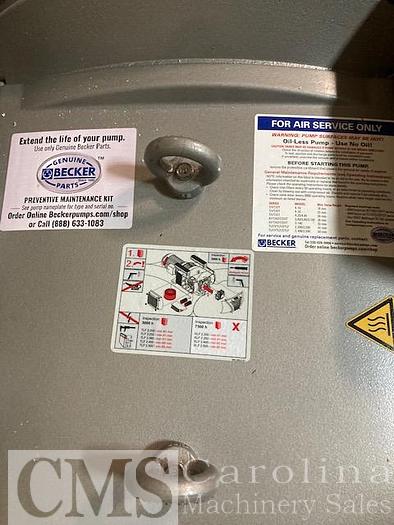 Used 2019 Becker 8 HP Vacuum Pump