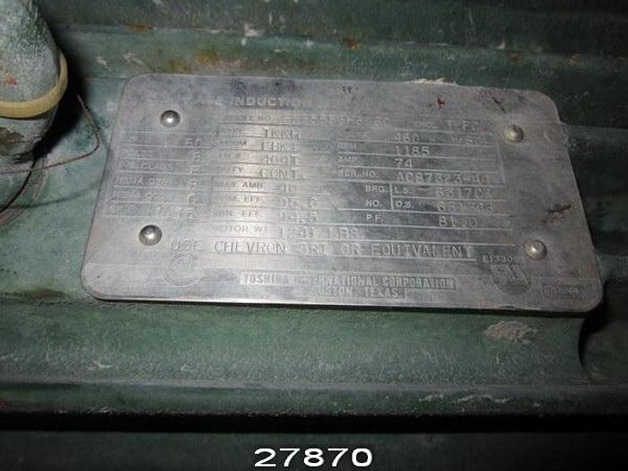 Used Toshiba-S23553H6060-AC Motor, 60 HP, 118 #27870