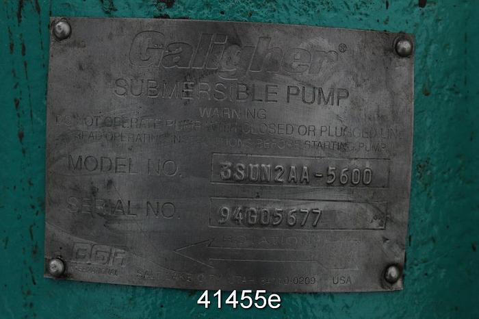 Used Galigher 3SUN2AA-5600 Submersible Pump, 3" Inlet #41455