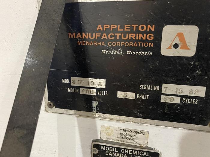 Used 120" APPLETON CORE CUTTER 6 INCH MANDREL MODEL S 10 10 A